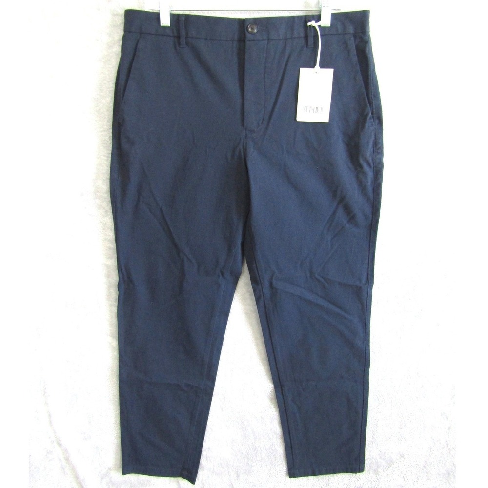 Everlane Uniform Performance Chino Pants Mens 35x30 Navy Blue Straight Fit NEW
